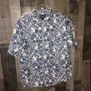Retrofit Mens Floral Print‎ Button Down